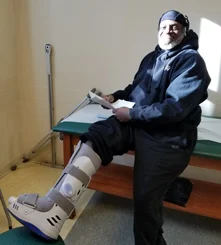 Andre on his way to recovery thanks to a total ankle replacement by Dr. Christopher Bibbo