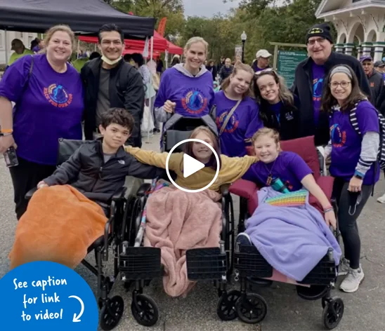 Patients and staff wearing Race for Our Kids shirts